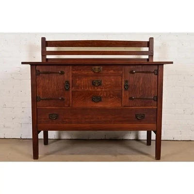 Gustav Stickley Antique Mission Oak Arts & Crafts Sideboard, Circa 1910 - Image 1 of 4