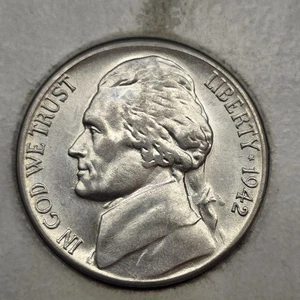 1942 S San Francisco argento come nuovo Jefferson guerra nichel - Foto 1 di 2