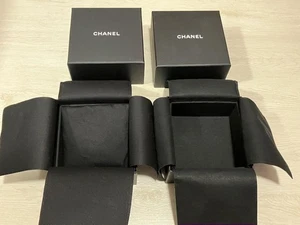 CHANEL Bracciale Scatola Vuota Astuccio Portagioie Regalo 2pz Nero 11 11 7 mzmr A - Foto 1 di 2