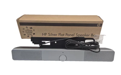 HP Silver Flat Panel Speaker Bar - Cassa USB per PC Computer - Mod. SP03A01 - Immagine 1 di 4