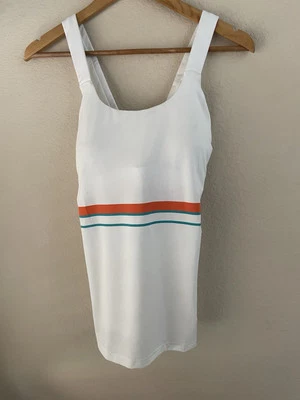 Camiseta sin mangas Adidas Premium para mujer, L, blanca con aguamarina y naranja nueva con etiquetas Foto 1 de 3