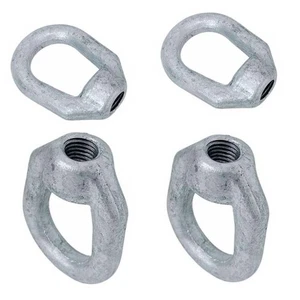 4 Pc 5/8" Eye Nut,3/4"-10 Tap,5200 lbs WLL Hot Dipped Galvanized for Lifting - Picture 1 of 7