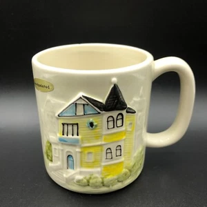 Vintage OTAGIRI 3D Spooky House Hand Painted Mug 14oz Made in Japan 1981 - Picture 1 of 7