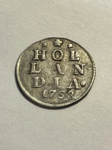 1753 Netherlands/Holland/2 Stuiver/Silver/Circ #16028 - Picture 1 of 2