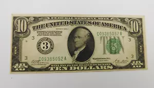 1928 A $10 FEDERAL RESERVE NOTE PENNYSYLVANIA REDEEMABLE IN GOLD ON DEMAND "3" - Picture 1 of 2