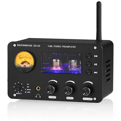 HiFi Vacuum Tube Preamp Stereo Bluetooth Receiver USB Player Desk Headphone Amp - Image 1 of 4