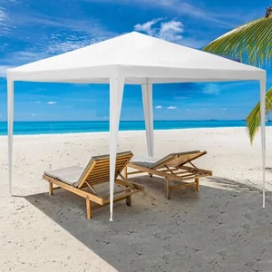Outdoor Canopy 10'x10' Party Wedding Tent Heavy Duty Gazebo Pavilion Tent White - Picture 1 of 9