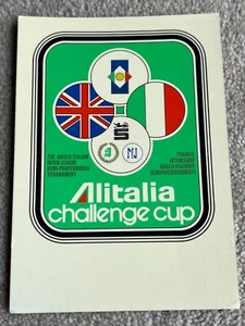 1980 Alitalia Challenge Cup Postkarte, englischer & italienischer Klubwettbewerb - Bild 1 von 2