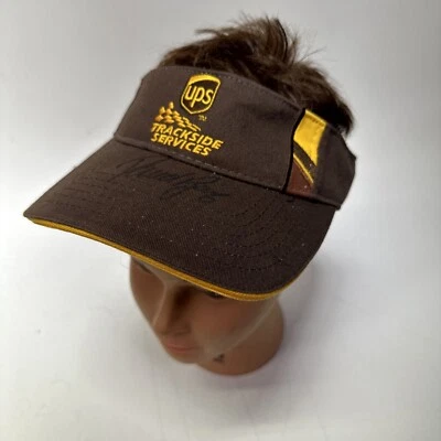 Gorra de béisbol UPS Trackside Services visera firmada conductor desconocido difícil de encontrar Foto 1 de 4