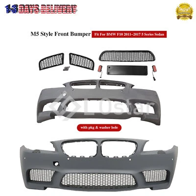New M5 Style Complete Bumper For 2011-2017 BMW F10 5 SERIES 535i 528i SEDAN - Image 1 of 4