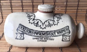 Antique Lambeth Stoneware Doulton's Hot Water Foot Warmer London England - Picture 1 of 11