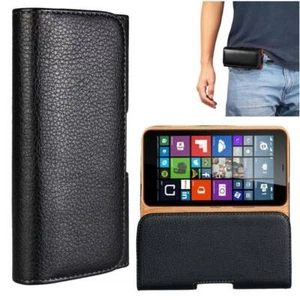 For Boost Celero5G (2024) Leather Belt Clip Phone Pouch Holster Case - Picture 1 of 10