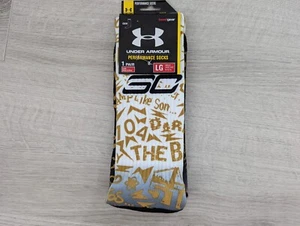 NWT UNDER ARMOUR STEPH CURRY MVP SOCKS sz L large 9-12 1 one flow flowtro 8 9 - Picture 1 of 2