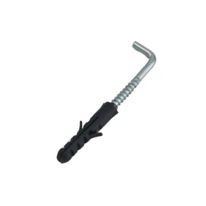 100x Dübel mit Winkelhaken L Hakenschrauben Schraubhaken Universaldübel 6X30 mm - Bild 1 von 7