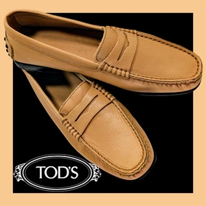 TOD'S Penny Loafer HELLBRAUNES LEDER Damen FLACH 5,5 M Mokassin MADE IN ITALY - Bild 1 von 23