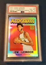 2001 Kareem Abdul-Jabbar Lew Alcindor Topps Chrome 1971 RP #3 PSA 8 NBA Graded