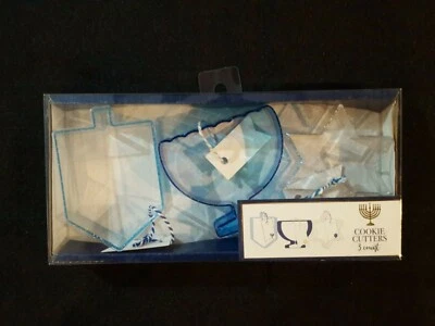Paquete de 3 cortadores de galletas Hanukkah - Dreidel, Menorah, Star - NUEVO ENVÍO GRATUITO Foto 1 de 3