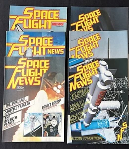 Space Flight News - Nr. 1, 2, 3, 4, 5 & 6 1985/6 - Komplettsatz Apollo Abzeichen - Bild 1 von 3