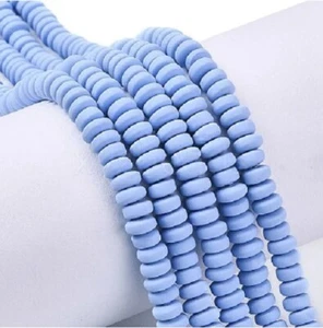 Handmade Polymer Clay Bead Strands For DIY Jewelry Crafts 7x3mm, 1 String - Picture 1 of 20
