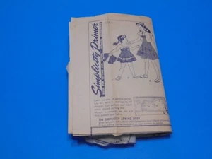 Vestido de sol y bolero Simplicity con patrón de costura 2052 para niñas talla 10 de colección años 40 - Imagen 1 de 3