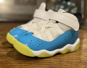 Air Jordan 6 anillos TD ""White Light Blue Fury"" CK0033-100 talla 4C 2019 unisex - Imagen 1 de 7