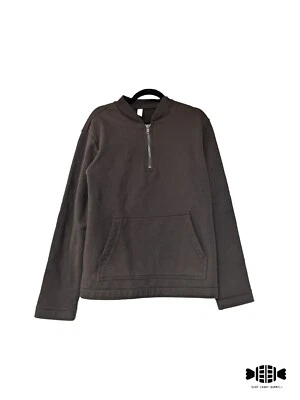 American Apparel Zip Crewneck SIZE L (fits M) Brown - Image 1 of 3