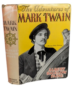 The Adventures of Mark Twain by Albert Bigelow Paine HCDJ 1944 354 pgs - Picture 1 of 17