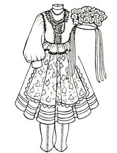 15-16"" PUPPENKLEID Muster viktorianischer Greman französisch ANTIK Vintage Look 1123 - Bild 1 von 2