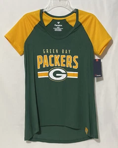 Fanatics Green Bay Packers High Low Short Sleeve Shirt Size Medium NWT - Picture 1 of 11