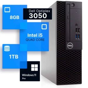 Dell Desktop PC Computer 3050 Intel Core i5 8GB RAM 1TB SSD Windows Pro WIFI - Picture 1 of 8