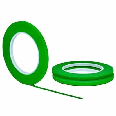 STIKK TAPE 3 Pack 1/4" inch x 60yd STIKK Green Painters Tape 14 Day Easy Removal Trim Edge