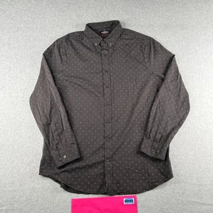 Express Performance Shirt Large Black Extra Slim Button Up Long Sleeve Mens - Picture 1 of 10