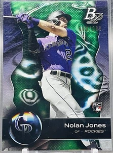 2023 Topps Bowman Platinum - Green Foil #40 Nolan Jones (RC) /299 - Picture 1 of 3
