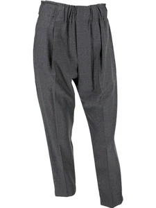 Pantalones Cónicos Brunello Cucinelli Monili Ribete Lana Carbón - Talla IT 42 / US 6 - Imagen 1 de 17