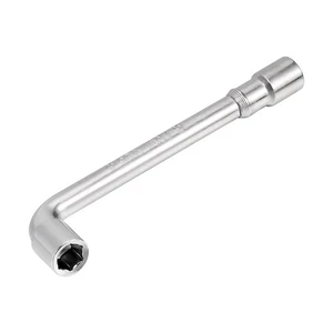 8mm Metric L Shaped Angled Open Hex 6 point Socket Wrench Silver New - Bild 1 von 4
