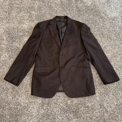 Мужское спортивное пальто блейзер Ermenegildo Zegna из черной шерстяной смеси размер 40 стандартный - Изображение 1 из 4