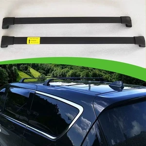 2Pc Roof Rail Rack Side Rail Cargo Bar Fits for Chrysler Grand Voyager 2017-2020 - Picture 1 of 5