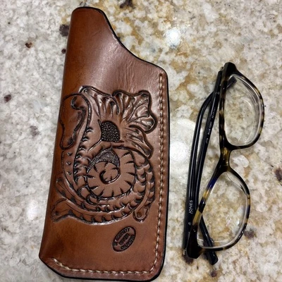 Custom Leather Eye Glasses Pouch By W. Robinett - Image 1 of 4