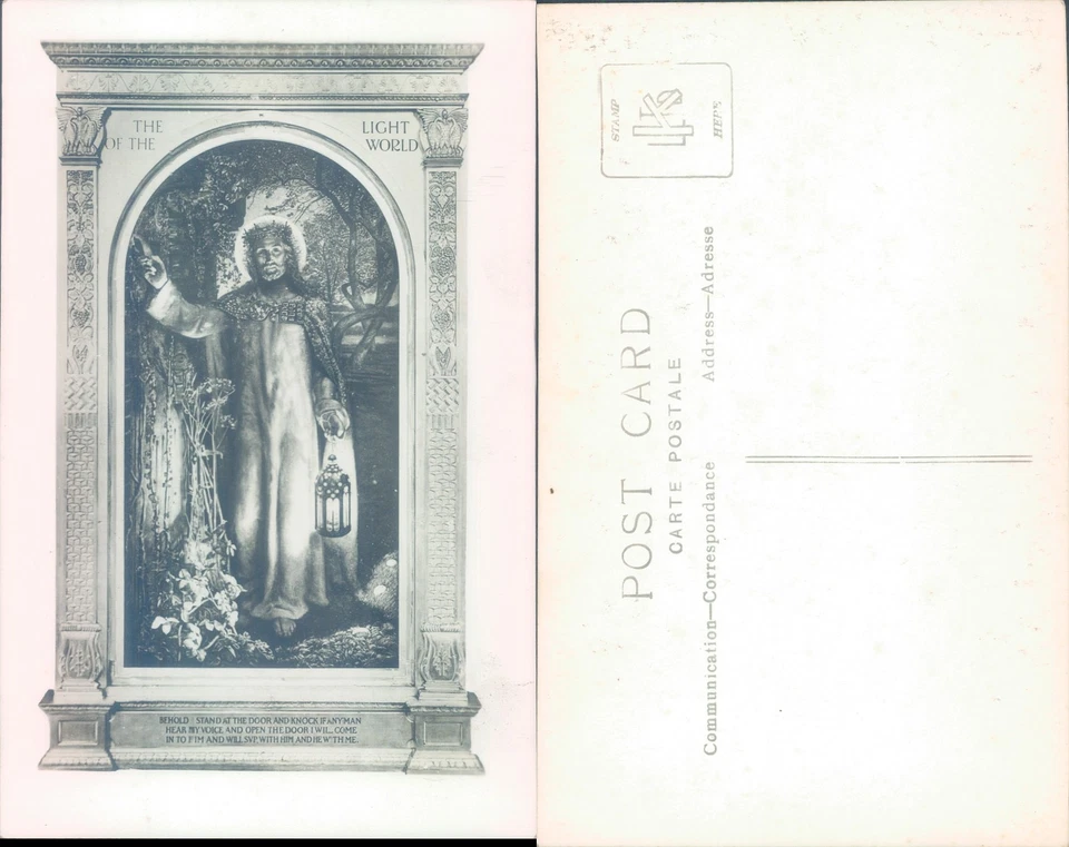 Religious artwork of figure with lantern Art - Image 1 of 1