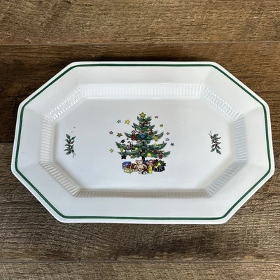NIKKO Plato de Navidad Octogonal Servir Navidad 16" Foto 1 de 4
