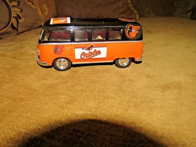 1962 VOLKSWAGON ORIOLES MLB BASE BALL TEAM MICRO BUS 1/32 SCALE - SEE OTHER TOYS - Image 1 of 4