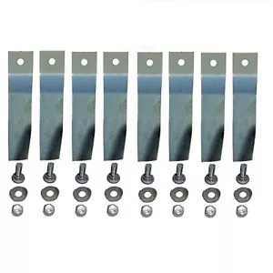 8x Blades & Bolts fits 32" Cox Lawnboss Orion XL Nova Ride on Mowers MB198ADH - Picture 1 of 3