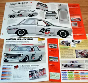 Póster Datsun B510 1968 información de especificaciones folleto original anuncio 68 Nissan B 510 Racing - Imagen 1 de 1