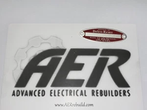 Etiqueta de identificación del generador de arranque rojo Delco-Remy estampada con tu número 1953-60 - Imagen 1 de 2