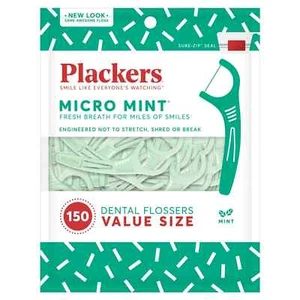 Plackers Micro Line Dental Floss Picks, Fold-Out FlipPick, Tuffloss, Fresh Mint - Picture 1 of 8