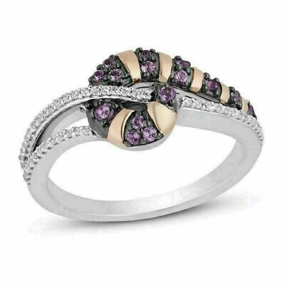 New Disney Treasures Alice Wonderland Diamond Women Christmas Ring In 925 Silver • 69.59£