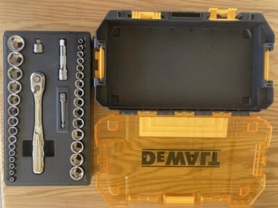 DEWALT DWMT73804 Drive Socket Ratchet Set with Carrying Case - 34 Piece - Image 1 of 4