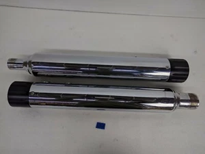 OEM Harley-Davidson 2017-2020 CVO Chrome Touring Slip on Mufflers 64900256 - Picture 1 of 9