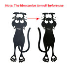 5Pcs Black Hollowed Curious Cat Bookmark Cute Animal Page Markers For Kids AU