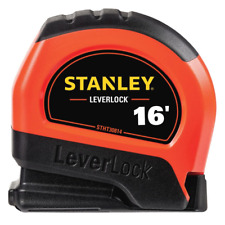 NEW Durable Stanley 16 Ft. Leverlock Accurate High Visibility Tape Measure